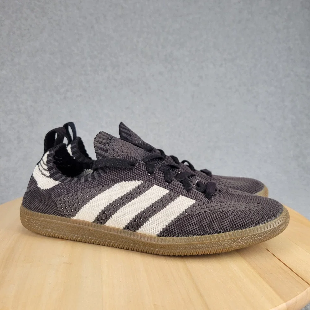 adidas Samba Sock Primeknit Mens 7.5 Carbon Grey White Gum CQ2218 Sneaker
